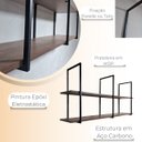 Ver imagem 3 de Prateleira Suspensa Grande Estilo Industrial Nicho Cozinha Aurora - Édecasamóveis