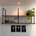 Ver imagem 5 de Prateleira Suspensa Grande Estilo Industrial Nicho Cozinha Aurora - Édecasamóveis