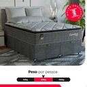Ver imagem 5 de Cama Box Baú Casal Bipartido Colchão Comfort Class Pillowtop Cinza/suede Cinza