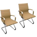 Ver imagem 1 de Kit 2 Cadeiras Presidente Esteirinha Baixa com Base Fixa