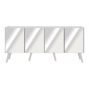 Ver imagem 5 de Rack Tv até 50 Polegadas Retrô com Espelhos Mp1082 Branco Branco
