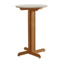 Ver imagem 2 de Mesa Bistrô Drinks Luxo em Mdf Off White Madeira Maciça Mel Cozinha Bar Restaurante