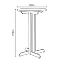 Ver imagem 3 de Mesa Bistrô Drinks Luxo em Mdf Off White Madeira Maciça Mel Cozinha Bar Restaurante