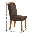 Ver imagem 3 de Conjunto de Mesa de Jantar Dublin 180 Tp MDF Canto Copo 6 Cadeiras Irlanda