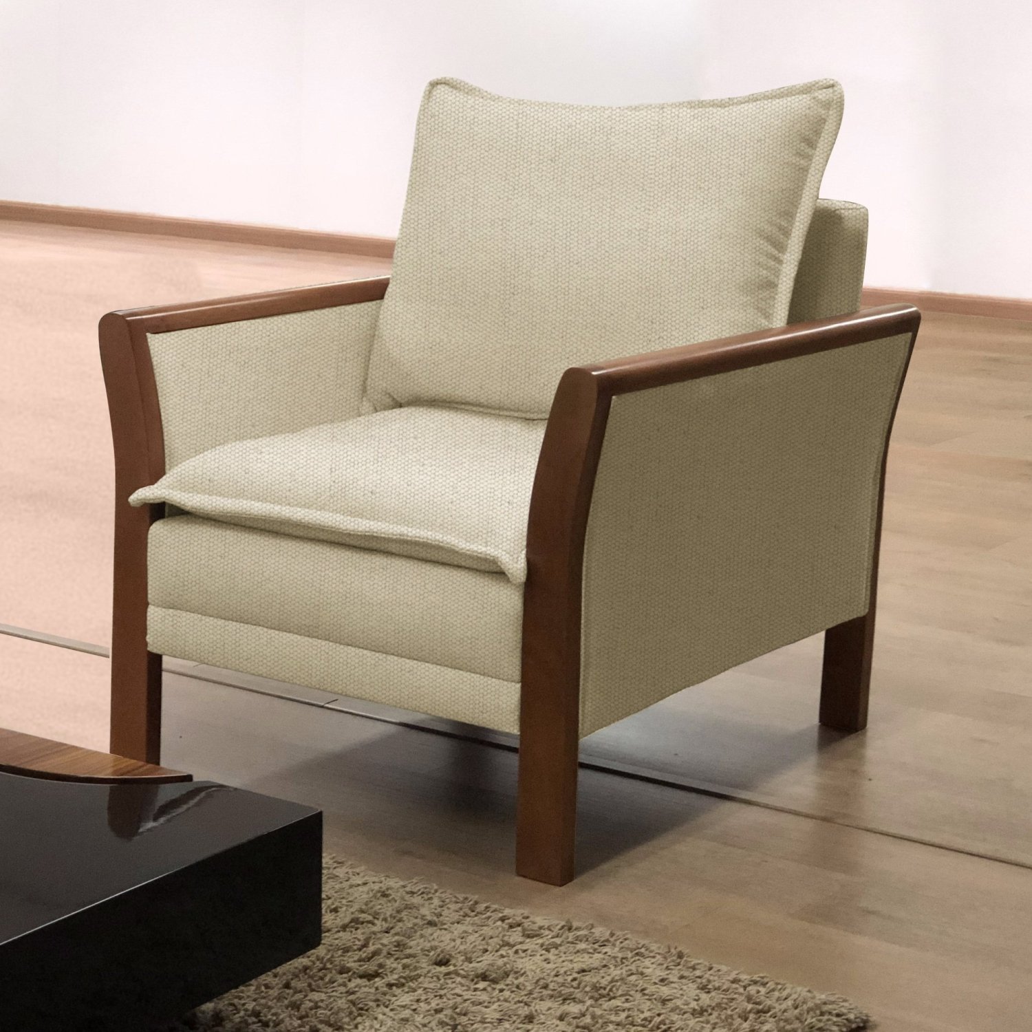 Poltrona para Sala de Estar Texas Mm Top 80cm Bege | MadeiraMadeira