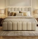 Ver imagem 1 de Cama Estofada Queen 1,60m Premium Conforto Edesign Moderno Bege