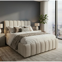 Ver imagem 4 de Cama Estofada Queen 1,60m Premium Conforto Edesign Moderno Bege