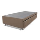 Ver imagem 1 de Base Box Solteiro com Auxiliar Espuma Sintético Bege 50x88x188