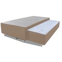 Ver imagem 2 de Base Box Solteiro com Auxiliar Espuma Sintético Bege 50x88x188