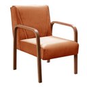 Ver imagem 2 de Kit 2 Poltronas Anita Conjunto Cadeiras Moderna Braço Madeira