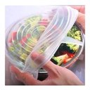 Ver imagem 3 de Kit 6 Tampas Silicone Panela Pote Universal Flexível Lavável