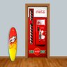 Adesivo de Porta Maquina Coca-cola Arte Destaque G - 0,93 X 2,13 Metros - 1