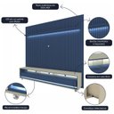 Ver imagem 6 de Rack com Painel Ripado para TV até 90 Polegadas 100% MDF com LED 229CMX295CM 3 Gavetas com Rodízios Naturale Yescasa Azul