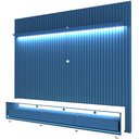 Ver imagem 3 de Rack com Painel Ripado para TV até 90 Polegadas 100% MDF com LED 229CMX295CM 3 Gavetas com Rodízios Naturale Yescasa Azul