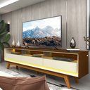 Ver imagem 1 de Rack para TV até 85 Polegadas com LED e Pés Madeira Maciça 211,4cm 100% MDF Requinte