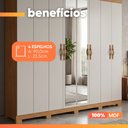Ver imagem 4 de Guarda Roupas Casal com Espelho 8 Portas 6 Gavetas 100% MDF Serena