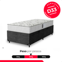 Ver imagem 5 de Cama Baú Solteiro Suede Cinza + Colchão D33 One Face Branco - e-Shop Casa