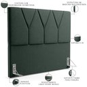 Ver imagem 5 de Cabeceira Cama Box Casal King 195 Cm Linho Verde Musgo