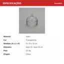 Ver imagem 4 de Potiche Decorativo de Vidro Transparente 9x10x10cm Tampa Enfeite Sala Mesa