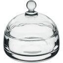 Ver imagem 1 de Potiche Decorativo de Vidro Transparente 9x10x10cm Tampa Enfeite Sala Mesa