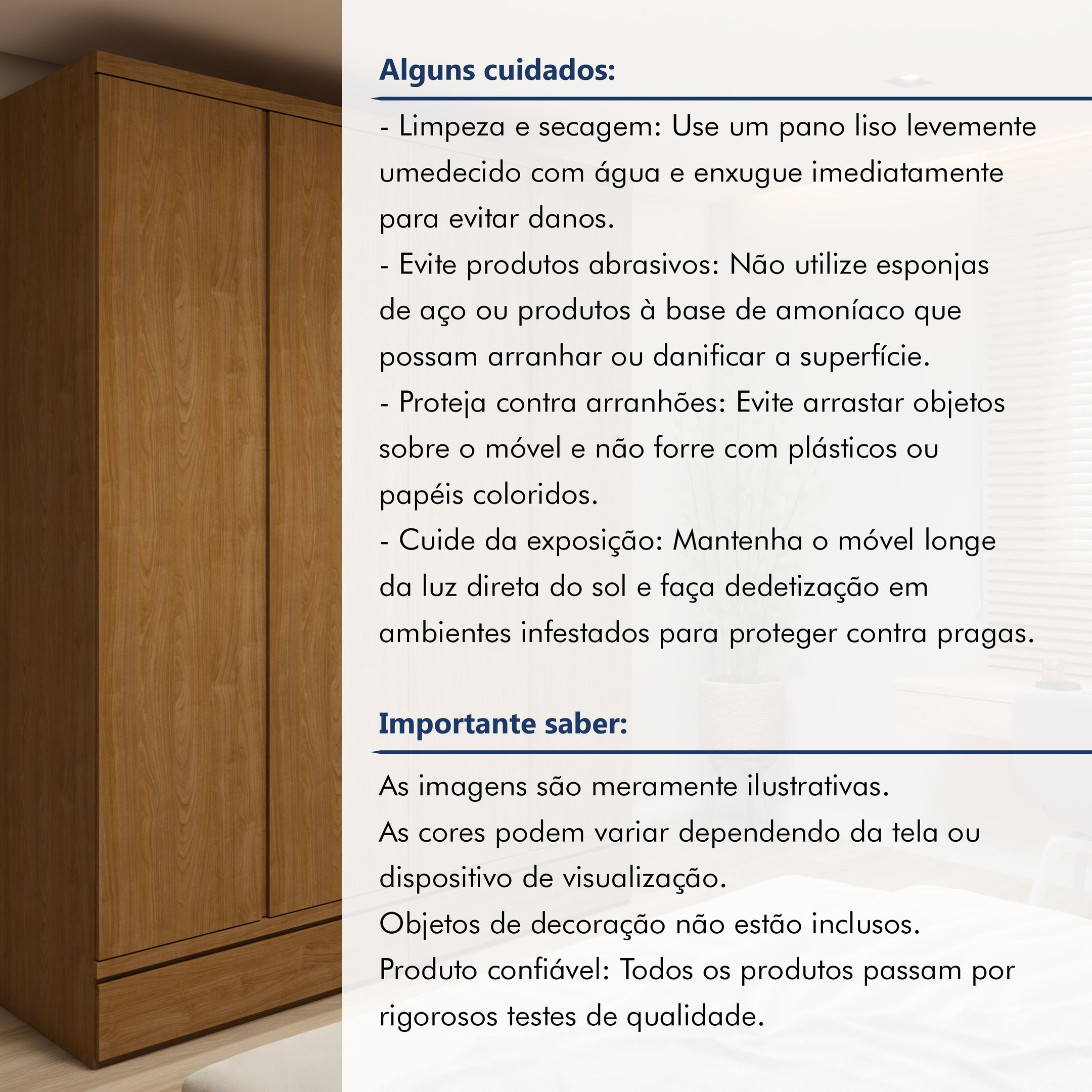 Guarda-roupa 4 Portas 3 Gavetas 100% Mdf Urbano - 12