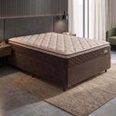 Ver imagem 2 de Cama Box Casal Colchão Espuma D33 Pillow Top 138x188x57cm Millenium Hellen