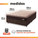 Ver imagem 3 de Cama Box Casal Colchão Espuma D33 Pillow Top 138x188x57cm Millenium Hellen