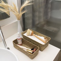 Cesto quadrado de seagrass 24cm - Oikos - 6