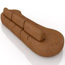 Ver imagem 7 de Sofá 5 Lugares Orgânico para Sala Living 326cm Vasti M03 Couríssimo Whisky - Lyam Decor