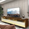Rack para TV até 85 Polegadas com LED e Rodízios 211,4cm 100% MDF Requinte - 1