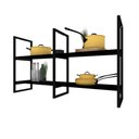 Ver imagem 3 de Prateleira Industrial Suspensa prateleira industrial cozinha prateleira suspensa teto preta