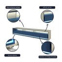 Ver imagem 5 de Rack para TV até 85 Polegadas com LED 100% MDF 211,4cm Rodízios Requinte Yescasa Azul