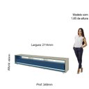 Ver imagem 4 de Rack para TV até 85 Polegadas com LED 100% MDF 211,4cm Rodízios Requinte Yescasa Azul