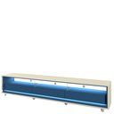 Ver imagem 2 de Rack para TV até 85 Polegadas com LED 100% MDF 211,4cm Rodízios Requinte Yescasa Azul