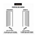 Ver imagem 4 de Kit Porta de Madeira 210x80cm Lisa Laqueada Moldufama Abertura Esquerda Cinza