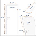 Ver imagem 3 de Kit Porta de Madeira 210x80cm Lisa Laqueada Esquerda Moldufama