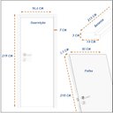 Ver imagem 3 de Kit Porta de Madeira 210x80cm Lisa Laqueada Moldufama Abertura Esquerda Cinza