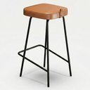Ver imagem 3 de Kit 04 Banquetas Altas Cozinha e Área Gourmet Vik Estofada Couríssimo Whisky - Desk Design