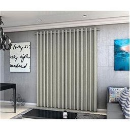 Cortina Blackout Linho Pesado Cinza Médio 4,50 M x 2,60 M - 1