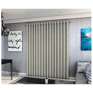 Cortina Blackout Linho Pesado Cinza Médio 4,50 M x 2,60 M