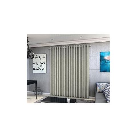 Cortina Blackout Linho Pesado Cinza Médio 4,50 M X 2,60 M