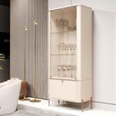 Ver imagem 3 de Conjunto Cristaleira e Aparador Buffet Tucupí com 3 Portas Off White/bronze