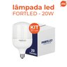 Kit 20 Lâmpadas Led Branca 20w Bulbo T80 Fortled - 2