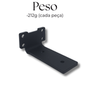 Ver imagem 4 de Quatro Suportes de Prateleira Formato Invertido para Prateleira Mão Francesa 10cm Aço Preto