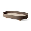 Ver imagem 1 de Bandeja Decorativa Oval em Madeira e Metal 40cm 16897 Mart