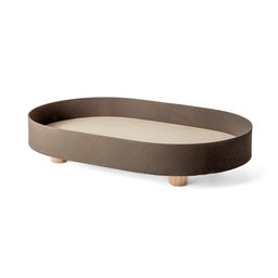 Bandeja Decorativa Oval em Madeira e Metal 40cm 16897 Mart - 1