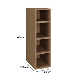 Armário de Cozinha 20 cm Nicho Adega Vitória Rimo Carvalho - 5