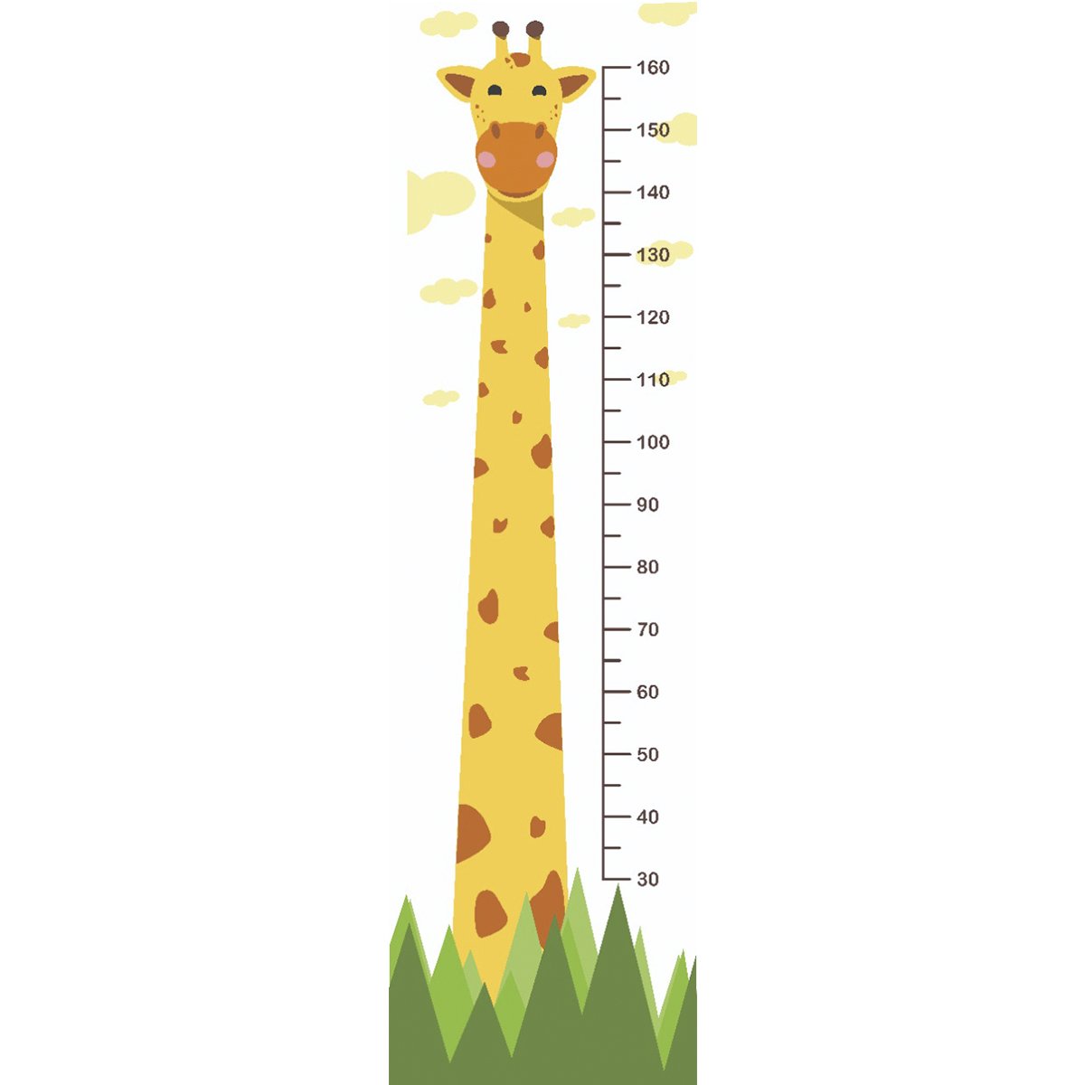 Adesivo Régua de Altura Crescimento Infantil Girafa
