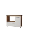 Ver imagem 2 de Balcão Cooktop Ana 5 Bocas 114m com Nicho para Forno e 3 Portas - Savana/off White Móblis