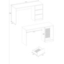 Ver imagem 5 de Escrivaninha 3 Gavetas Office 5105R Branco Fosco Atualle